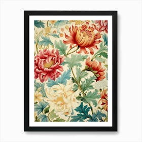 Floral Wallpaper 251 Art Print