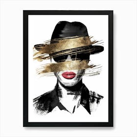 Woman In A Hat 62 Art Print