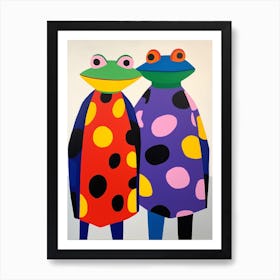 Colourful Kids Animal Art Frogs Art Print