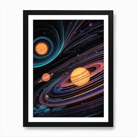 Default A Mesmerizing 3d Illustration Of A Neon Black Light Sg 1 (1) Art Print