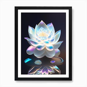 White Lotus Holographic 5 Art Print