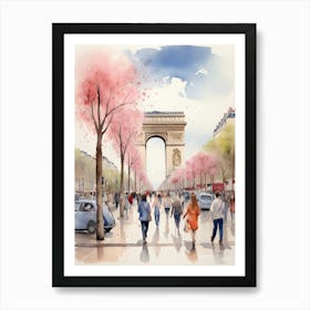 Champs-Elysées Avenue. Paris. The atmosphere and manifestations of spring. 2 Poster