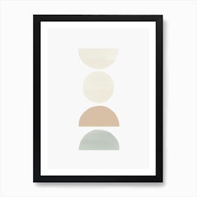 Balancing Shapes 2 Sage Green Art Print