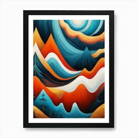 Mountains In The Sky Art Print