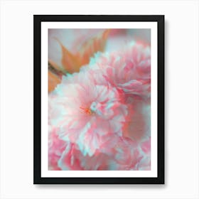 Blurred Psychedelic Blossom Flowers Art Print