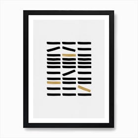 Black And Gold Abstract Art Print