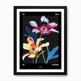 No Rain No Flowers Poster Anemone 3 Art Print