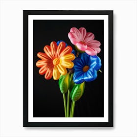 Bright Inflatable Flowers Cineraria 1 Art Print