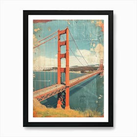 Kitsch Golden Gate Bridge Collage 4 Art Print