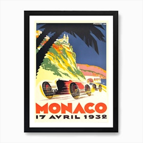 1932 Monaco Grand Prix Race Art Print
