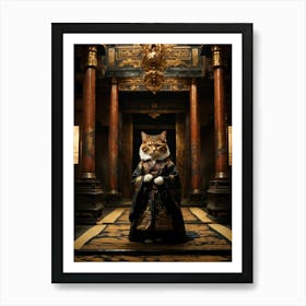 Cat In Chinese Costume Art Print