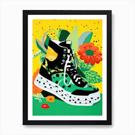 Floral Fantasia at Your Feet: Sneaker Poetry Art Print