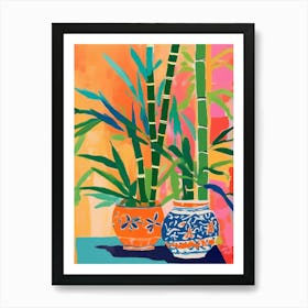 Colorful Bamboos Art Print