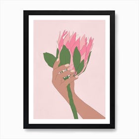 Fragrant Protea Flower Art Print