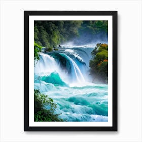 Huka Falls, New Zealand Realistic Photograph (1) Art Print