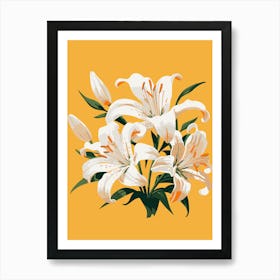 White Lilies 1 Art Print