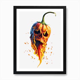 Ghost chili Art Print