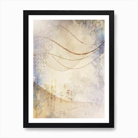 Boho Abstract Art Illustration In A Photomontage Style 84 Art Print