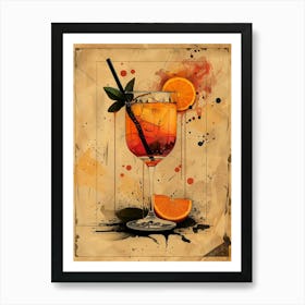 Aperol Spritz Orange 132 Art Print