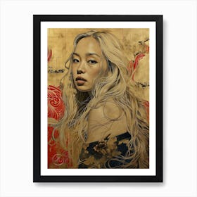 Asian Blond Girl Art Print