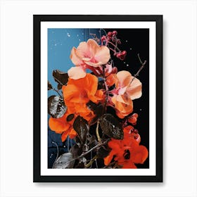 Surreal Florals Bougainvillea 3 Flower Painting Art Print