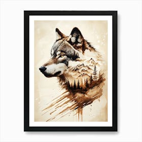 Wolf Painting 1 Art Print