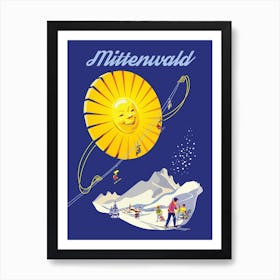 Mittenwald Mountain, Germany Art Print