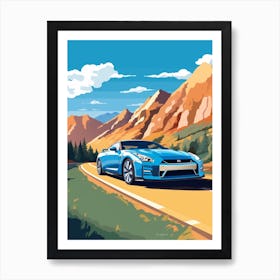 A Nissan Gt R In The The Great Alpine Road Australia 4 Art Print