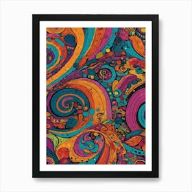 Psychedelic Swirls 4 Art Print