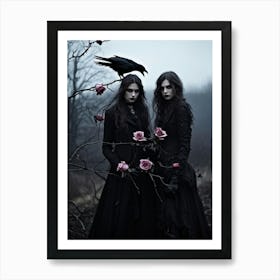 Two Gothic Girls Art Print