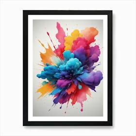 Colorful Paint Splash 1 Art Print