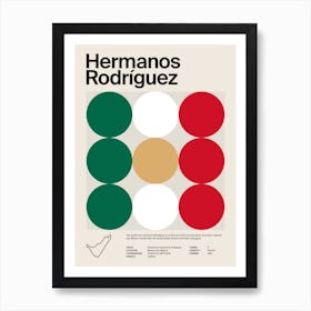 Mid Century Hermanos Rodriguez F1 Art Print