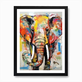 City Strokes Symphony: Elephant's Art Print