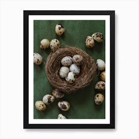 Quail Eggs In A Nest Art Print