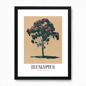 Eucalyptus Tree Colourful Illustration 4 Poster Affiche