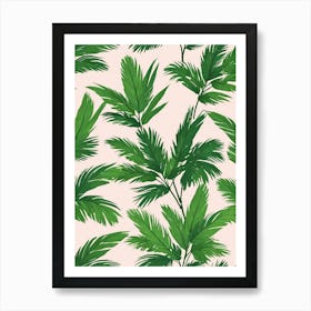 Palm Leaves Wallpaper Art Print