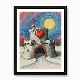 Valentine'S Castle Art Print