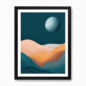 Moon Landscape Art Print