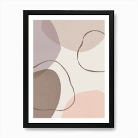 Expressive boho shapes 3 Art Print