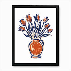 Tulips In A Vase 5 Art Print