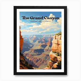 The Grand Canyon National Park Travel Art Illustration Art Print