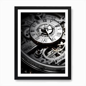 Close Up Of A Watch Art Print