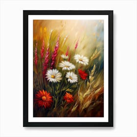 Daisies In The Field 1 Art Print