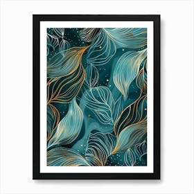 Abstract Leaves Pattern 2 Art Print