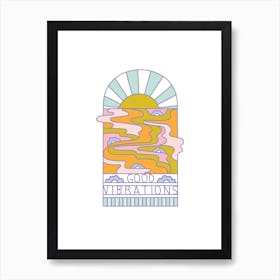 Good Vibrations River Art Print