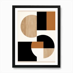 Ethereal Essence; Beige Mid Century Abstractions Art Print