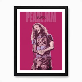 Black Pearl Jam Eddie Vedder Art Print