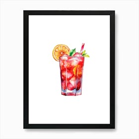 Cocktail Illustration 1 Art Print