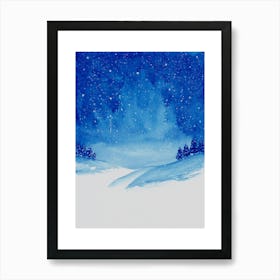 Snowy Winter Landscape Art Print