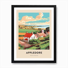 Devon Vintage Travel Poster Appledore 3 Art Print